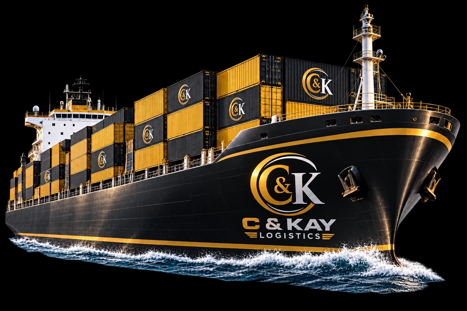 C & Kay branded container ship